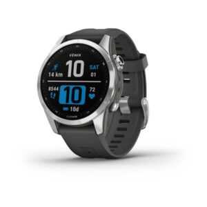 Garmin Fenix 7S PRO Glass Silver / Graphite Silicone Band - 010-02539-01