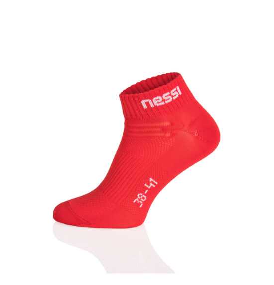 Nessi Sportswear Prodyšné kotníkové ponožky Road S STP-12 Red Velikost: 45-47