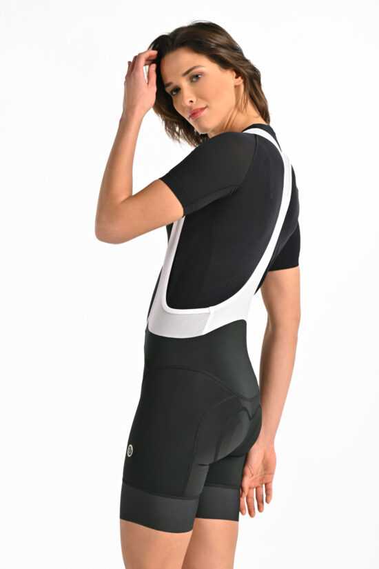 Nessi Sportswear Cyklistické Kraťasy s Kšandami s Bambusovou vložkou KSK-90 Black Velikost: XS