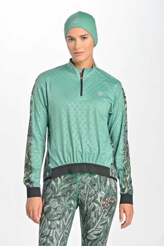 Nessi Sportswear Designová Zateplená Sportovní Mikina BUL-16L7 Sage Forest Velikost: XS