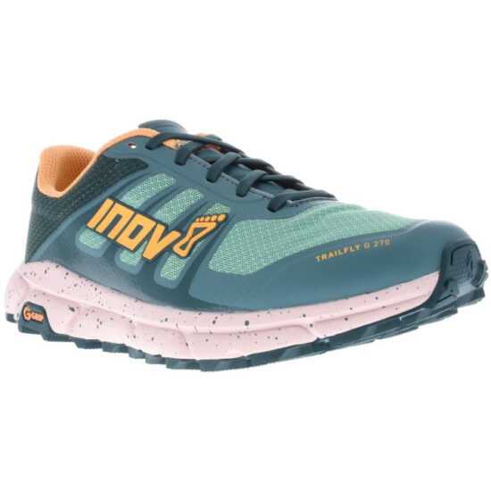Dámské běžecké boty Inov-8 Trailfly G 270 V2 W Velikost bot (EU): 38 / Barva: zelená/oranžová