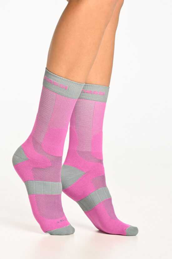 Nessi Sportswear Termoaktivní ponožky s ionty stříbra Trail X T-20-99 - Ružová-Šedá Velikost: 35-37