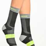 Nessi Sportswear Termoaktivní ponožky s ionty stříbra Trail X T-90-11 - Černá-Žlutá Neon Velikost: 44-46
