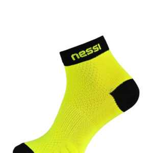 Nessi Sportswear Prodyšné Běžecké Ponožky RSB-11-90 Neon Yellow-Black Velikost: 35-37