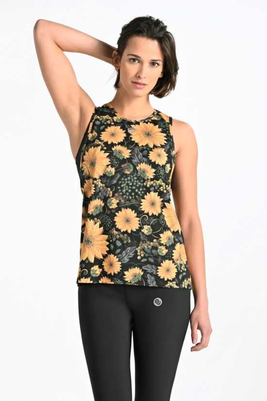 Nessi Sportswear Dámské Tričko Bez Rukávu KTS-17S9 Sunflowers Velikost: XS